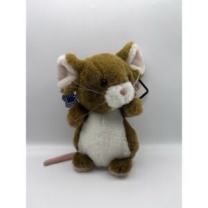 Vintage 1984 Applause Cheddar Mouse Plush 7" Brown White Mouse #2168 NWT